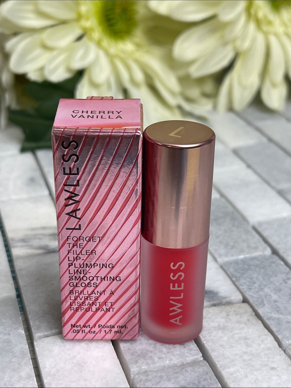 LAWLESS Cherry Vanilla Plumping Lip Gloss - Pink